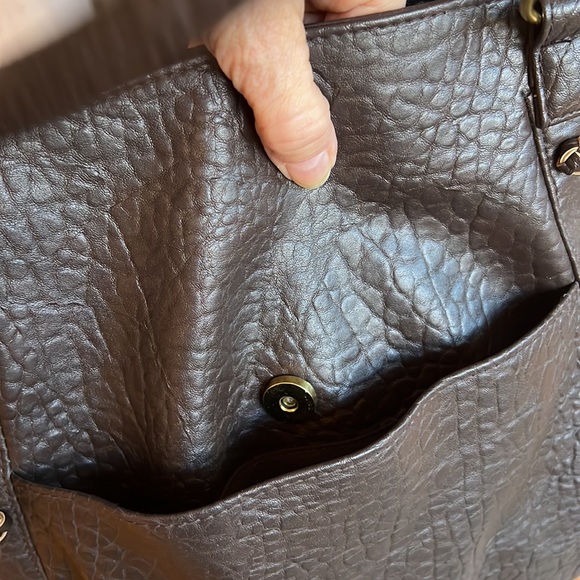 BRACIANO Shoulder Bag Handbag Brown REALLY NICE 15 w x12 h x 3” - Picture 5 of 13